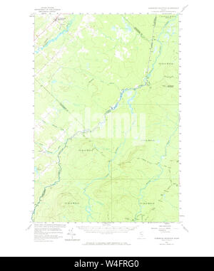 Maine USGS Historical Map Hardwood Mountain 460474 1957 62500 Restoration Stock Photo