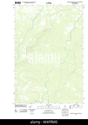 Maine USGS Historical Map Hardwood Mountain SE 20110906 TM Restoration Stock Photo