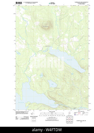 Maine USGS Historical Map Harrington Lake 20110831 TM Restoration Stock Photo