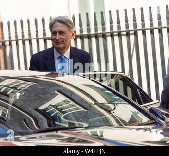 London, UK. 23rd July 2019.  Philip Hammond MP PC, Chancellor of the Exchequer, leaves Theresa's May last cabinet at  10 Downing Street, London  Credit Ian Davidson/Alamy Live News Stock Photo