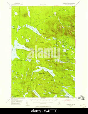 Maine USGS Historical Map Harrington Lake 460476 1954 62500 Restoration Stock Photo