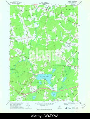 Maine USGS Historical Map Hermon 806759 1978 24000 Restoration Stock Photo