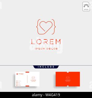 love coding logo design line vector programming symbol icon Stock Vector