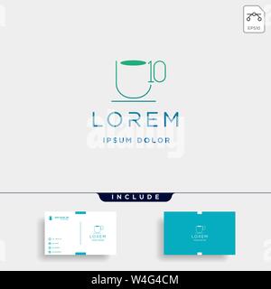 internet cafe logo design vector binary technology symbol icon Stock Vector