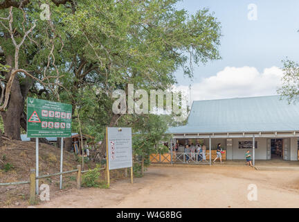 KRUGER NATIONAL PARK, SOUTH AFRICA - MAY 5, 2019: View of the Afsaal Picnic Site in the Kruger National Park. People are visible Stock Photo