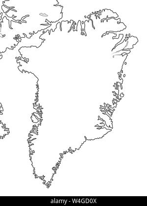 World Map of GREENLAND: Greenland, Arctic Archipelago, Atlantic Ocean ...