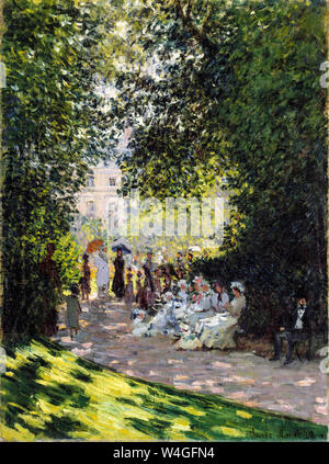 Claude Monet painting in oil on canvas, The Parc Monceau, 1878 Stock Photo