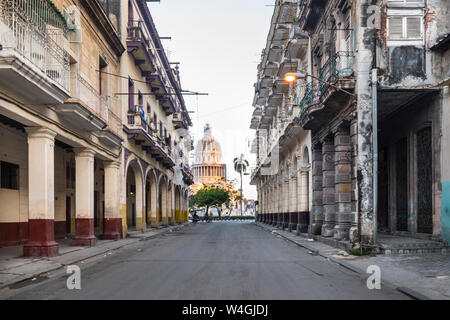 View to Capitolio, Havana, Cuba Stock Photo
