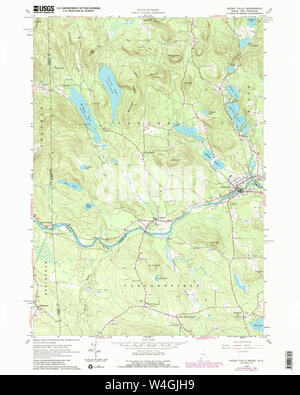 Maine USGS Historical Map Kezar Falls 105259 1964 24000 Restoration Stock Photo