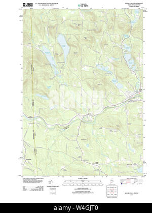 Maine USGS Historical Map Kezar Falls 20110825 TM Restoration Stock Photo