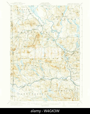 Maine USGS Historical Map Kezar Falls 460528 1911 62500 Restoration Stock Photo