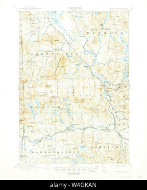 Maine USGS Historical Map Kezar Falls 460529 1911 62500 Restoration Stock Photo