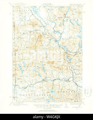 Maine USGS Historical Map Kezar Falls 460530 1910 62500 Restoration Stock Photo