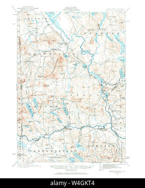 Maine USGS Historical Map Kezar Falls 460532 1910 62500 Restoration Stock Photo