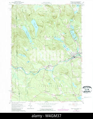 Maine USGS Historical Map Kezar Falls 460533 1964 24000 Restoration Stock Photo