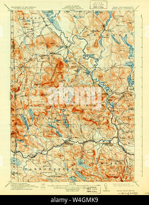 Maine USGS Historical Map Kezar Falls 807538 1911 62500 Restoration Stock Photo