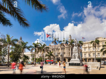 Jose Marti Statue at Central Park, Havana, Cuba Stock Photo