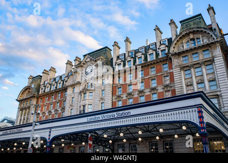 Victoria railway station in London, United Kingdom Stock Photo