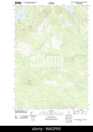 Maine USGS Historical Map King And Bartlett Lake 20110909 TM Restoration Stock Photo