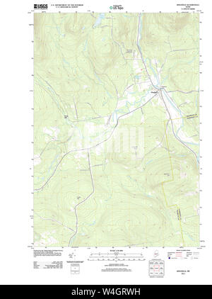 Maine USGS Historical Map Kingfield 20110829 TM Restoration Stock Photo