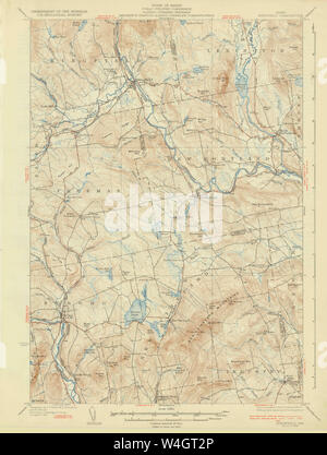 Maine USGS Historical Map Kingfield 306629 1932 62500 Restoration Stock Photo