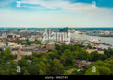 Cityscape with Elbphilharmonie, Hamburg, Germany