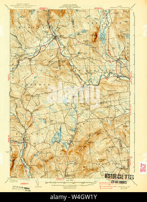 Maine USGS Historical Map Kingfield 807544 1932 62500 Restoration Stock Photo