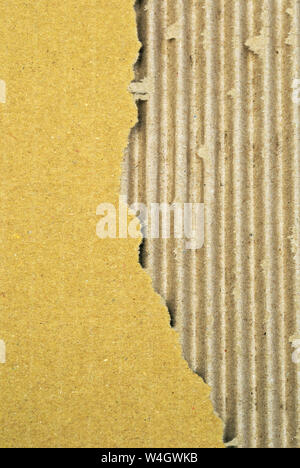 ripped corrugated cardboard Stock Photo