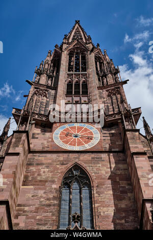 Church Spire of Freiburg Minster, Freiburg, Germany Stock Photo