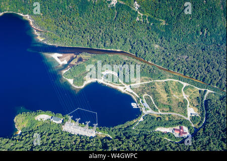 Aerial view of Fiordland National Park, South Island, New Zealand Stock Photo