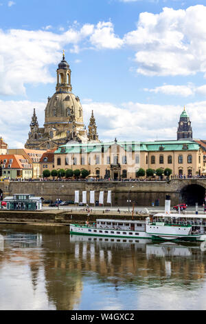 View to Church of Our Lady with Sekundogenitur in the foreground, Dresden, Germany