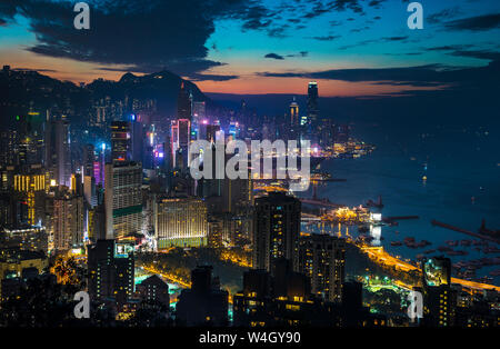 Central Hong Kong skyline, Hong Kong, China Stock Photo