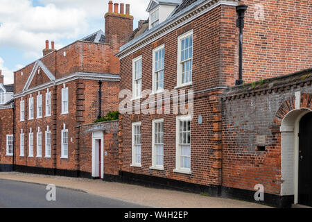 Georgian town houses, Grade II listed, in Beccles, Suffolk,UK Stock Photo