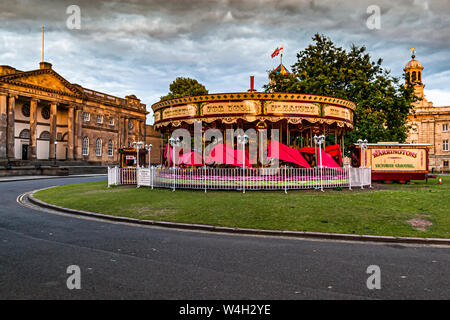Viktorian Carousel in York, Yorkshire, England, UK Stock Photo