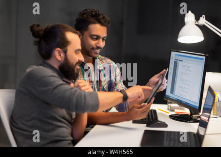 creative team with tablet pc working at office Stock Photo