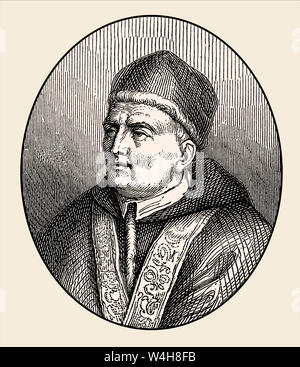 Alexander VI, 1431 – 18 August 1503, was Pope from 11 August 1492 until his death Stock Photo