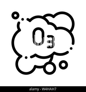 Laundry Service Ozon Foam Vector Thin Line Icon Stock Vector