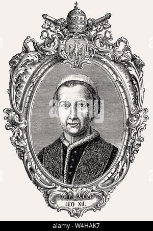 Pope Leo XII, pope from 28 September 1823 to his death in 1829 Stock Photo