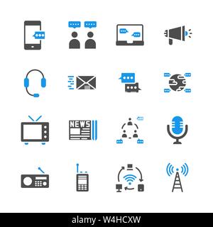 Communication device in glyph icon set.Vector illustration Stock Vector