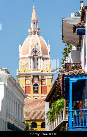 Colombia Cartagena Old Walled City Center centre Catedral de Santa Catalina de Alejandria Cathedral Basilica of Saint Catherine of Alexandria his Stock Photo