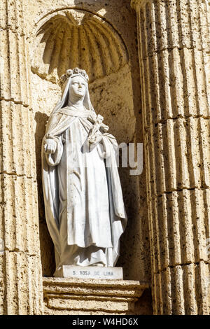 Colombia Cartagena Old Walled City Center centre Catedral de Santa Catalina de Alejandria Cathedral Basilica of Saint Catherine of Alexandria his Stock Photo