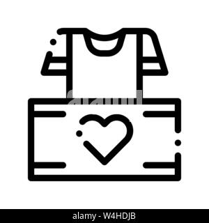Volunteers Support Thing Box Vector Thin Line Icon Stock Vector