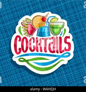 Vector logo for alcoholic Cocktails Stock Vector