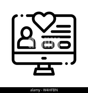 Volunteers Support Website Vector Thin Line Icon Stock Vector