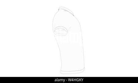 3d rendering of a polo shirt for men isolated in white background Stock Photo