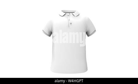3d rendering of a polo shirt for men isolated in white background Stock Photo