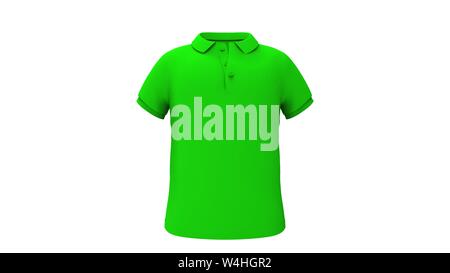 3d rendering of a polo shirt for men isolated in white background Stock Photo