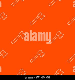 Axe pattern vector orange Stock Vector