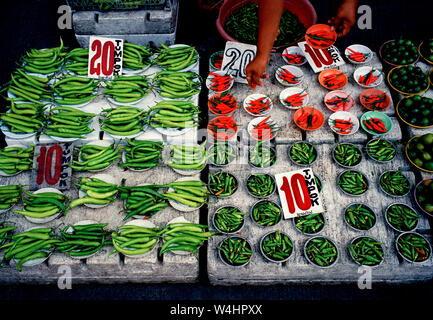 Chilli peppers in a street market in Manila in the Philippines in Southeast Asia Far East Stock Photo