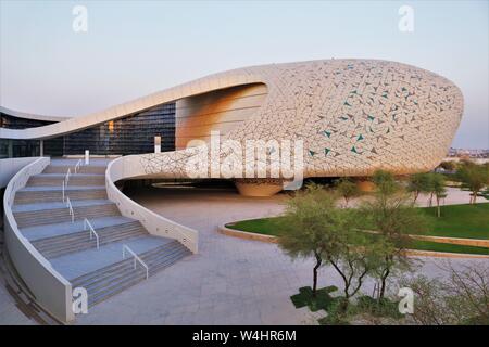 Modern Education System at Qatar National Library and Qatar Foundation Mosque in Doha, Qatar Stock Photo